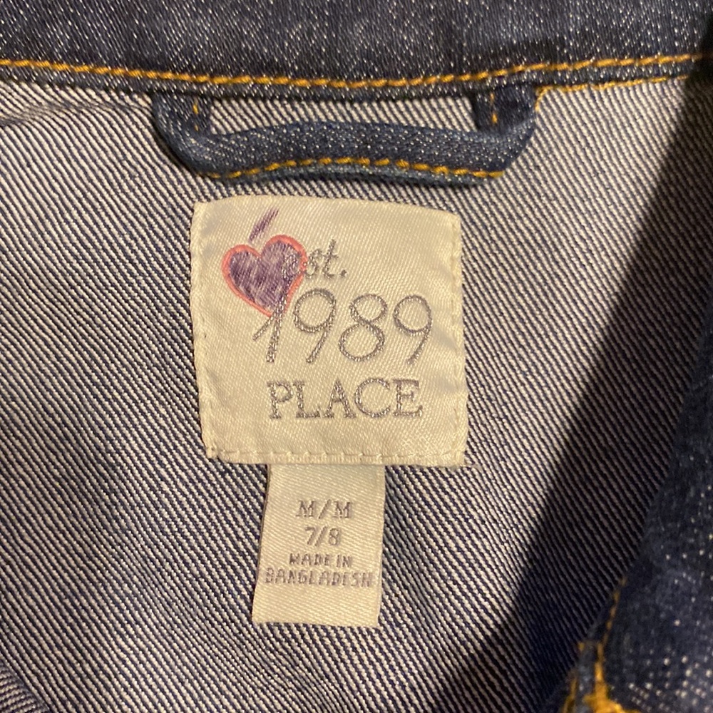 Place girls jean jacket size M7/8 - Picture 5 of 11